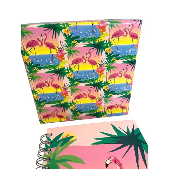 Pink Flamingo Desk Storage Organization Box Set Photo Notebook Journal Duster - Picture 7 of 14